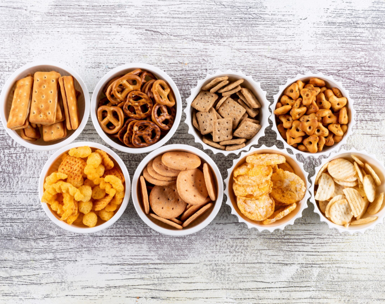 top-view-crackers-bowls-white-wooden-horizontal
